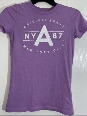 Aeropostale Classic Crew Purple V-Neck Tee
